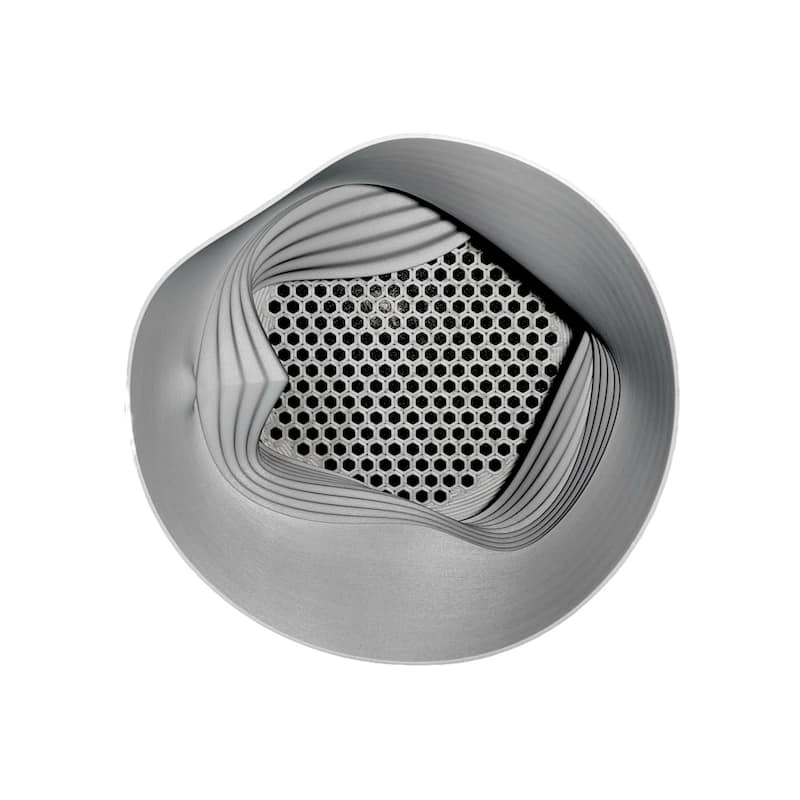 happimess Brent MidCentury Modern Indoor Crushed Can Eco-Friendly 3D Printed Planter with Drainage