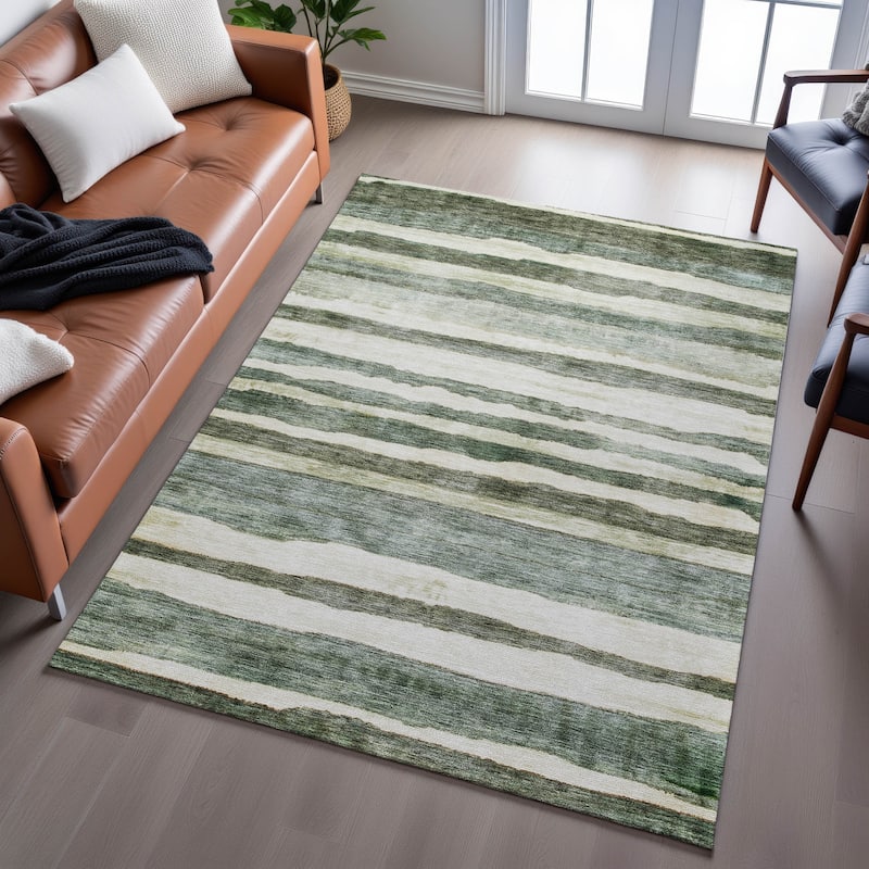 Premium Washable Super Soft Modern Stripes Mayfield Rug