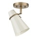 preview thumbnail 2 of 5, Golden Lighting Reeva 1-light Semi-Flush Mount in Modern Brass and Matte Black shade