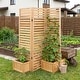 preview thumbnail 2 of 7, Wood Raised Garden Bed Outdoor Elevated Planter Box - 71"x62"
