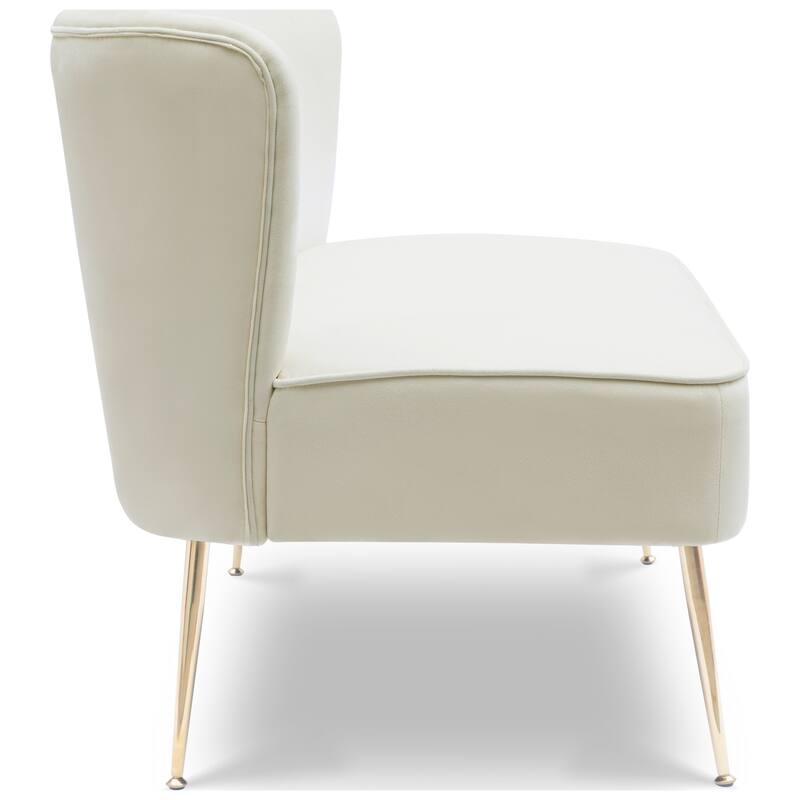 Farrah Upholstered Velvet Polyester Living Room Set With 25 inch Accent Chairs (3-Piece)