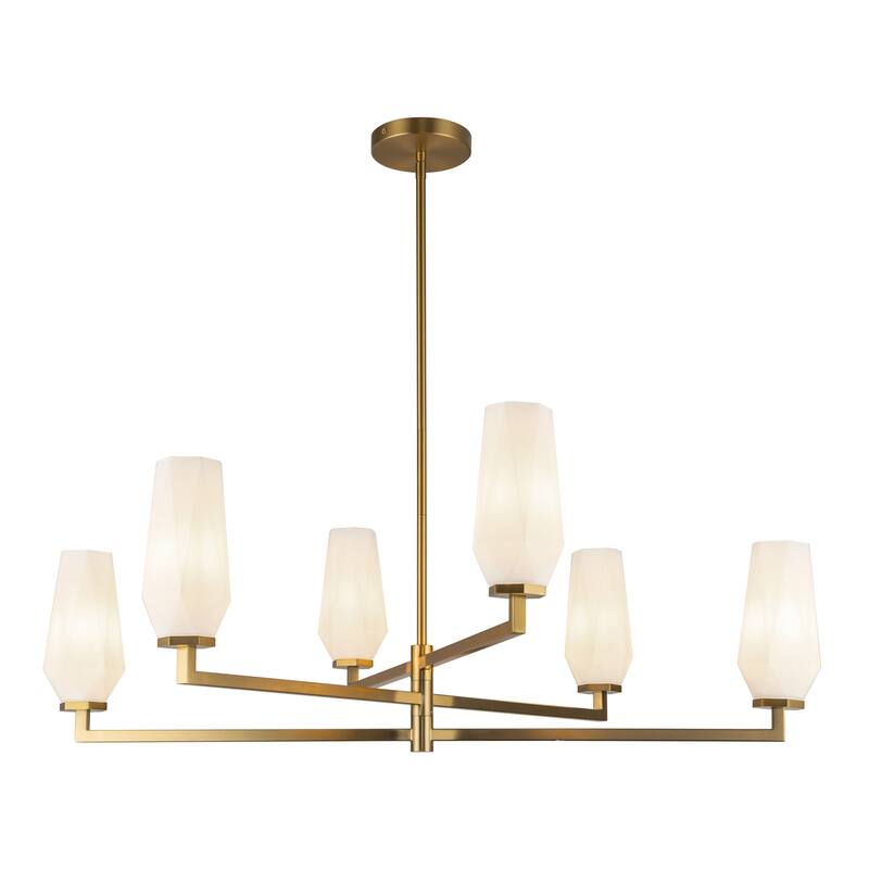 Alora Lighting CH424135 Krysta 6 Light 35" Wide Chandelier