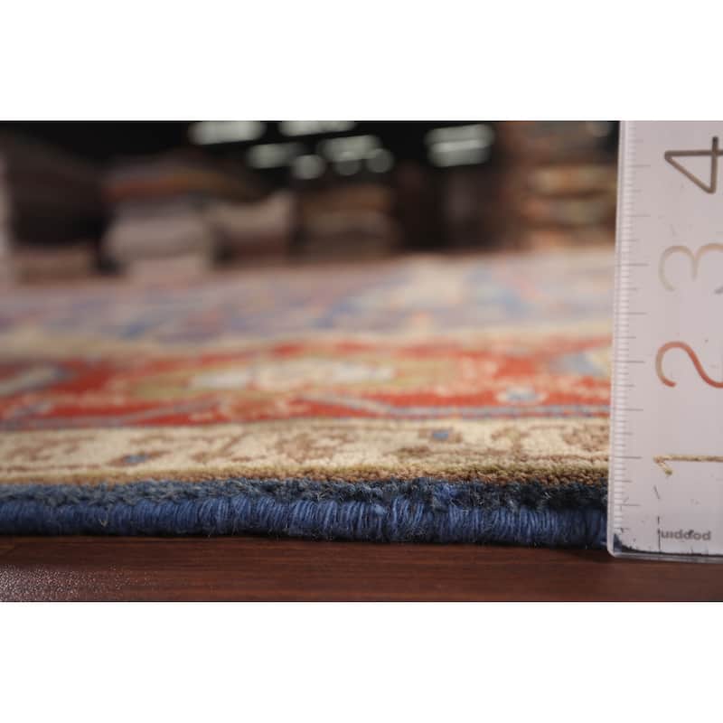 Blue Oushak Oriental Large Area Rug Handmade Wool Carpet - 7'11" X 15'9"