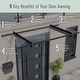 preview thumbnail 10 of 12, Aquila 3 ft. x 7 ft. Gray/Solar Gray Door and Window Fixed Awning