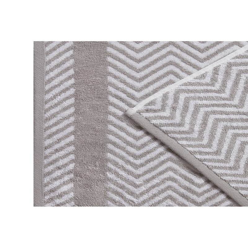 Kathy Ireland 6 Piece Chevron Jacquard Towel Set with LetsDry