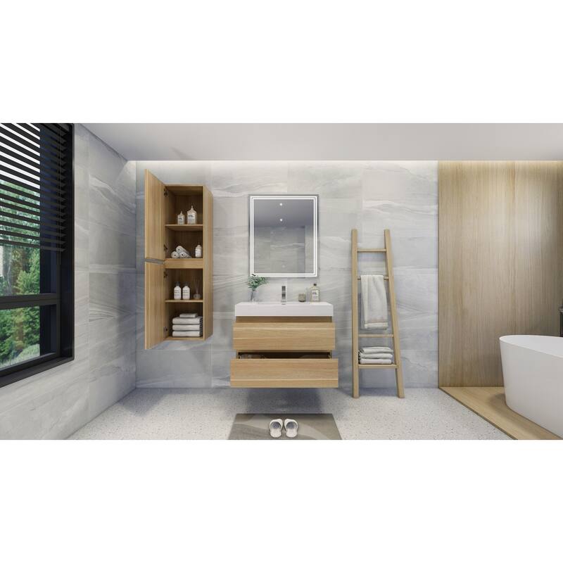 Baillie 36'' Wall-Mounted Vanity with Reinforced Acrylic Sink