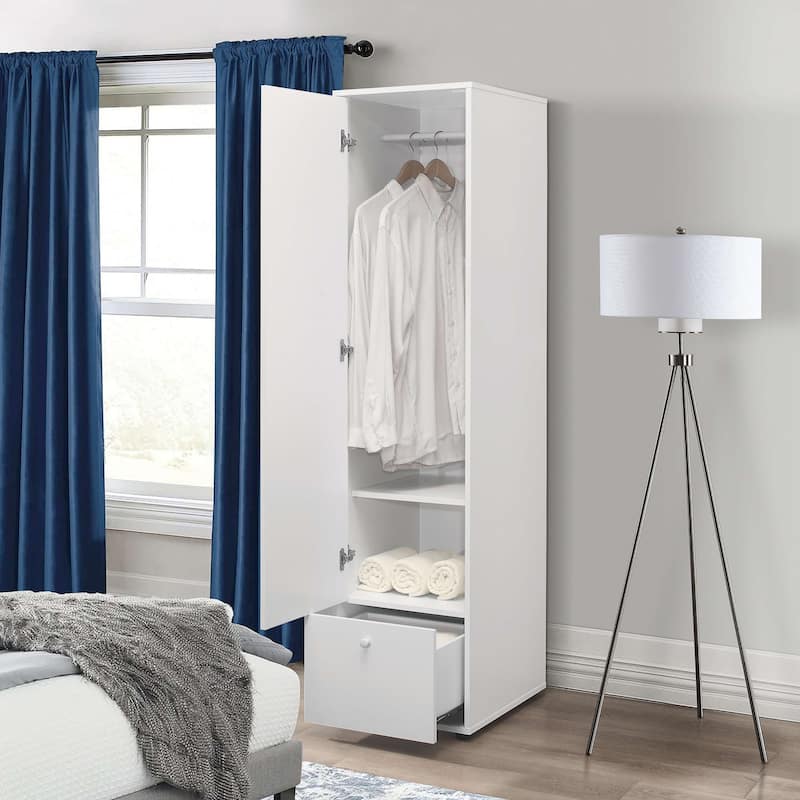 Wardrobe Armoire Storage Closet, White