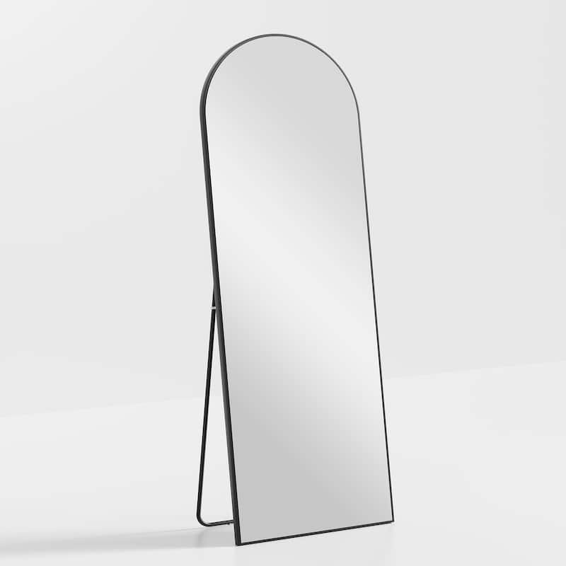 Nonfriable Arched Wood Mirror Wall Mirror Dressing Mirror With Stand