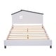 preview thumbnail 14 of 32, House Shaped Headboards Bed Frame with Small Window Wood Platform Bed, Wood Slat Support Kids Panel Bed