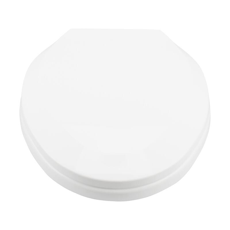 White Toilet Seat Elongated Slow Close Toilet Seat with Non Slip Seat Bumpers and Adjustable Hinge (Set of 3) Renovators Supply