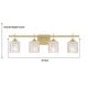 preview thumbnail 4 of 34, Frenia 4-light Modern Dimmable Bathroom Vanity Light with Art Glass