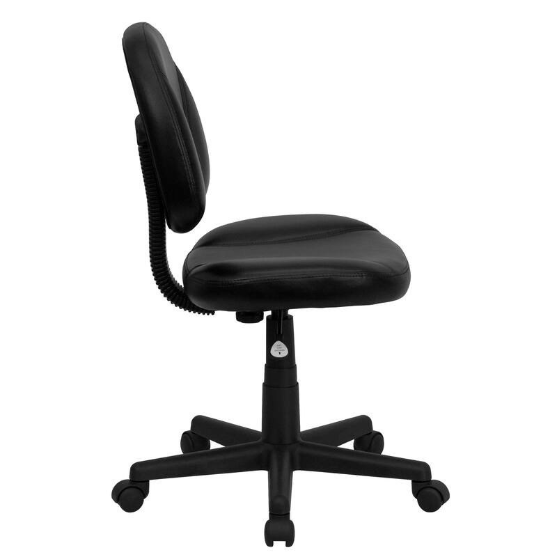 Mid-Back LeatherSoft Ergonomic Office Chair w/Adjustable Back Depth