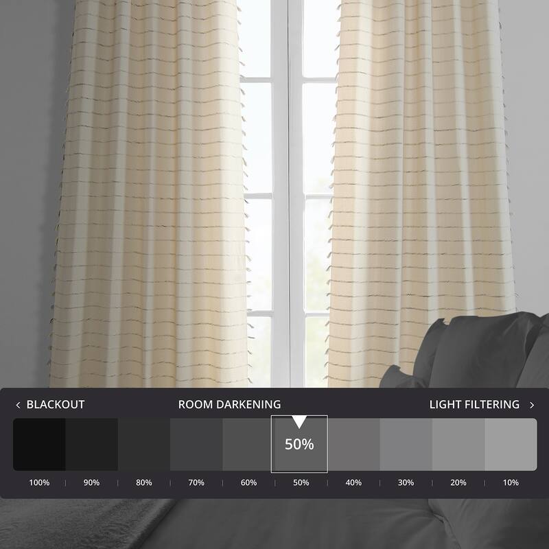 Exclusive Fabrics Loom Woven Sheer Cotton Curtain (1 Panel)