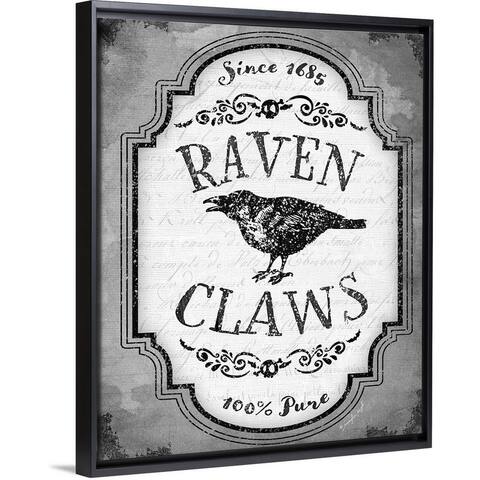 "Raven Claws" Black Float Frame Canvas Art