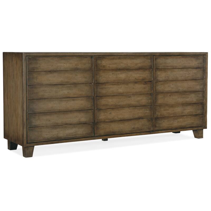 Hooker Furniture Sundance 76" Wide Coastal Casual Luxury Sideboard - Cliffside Brown