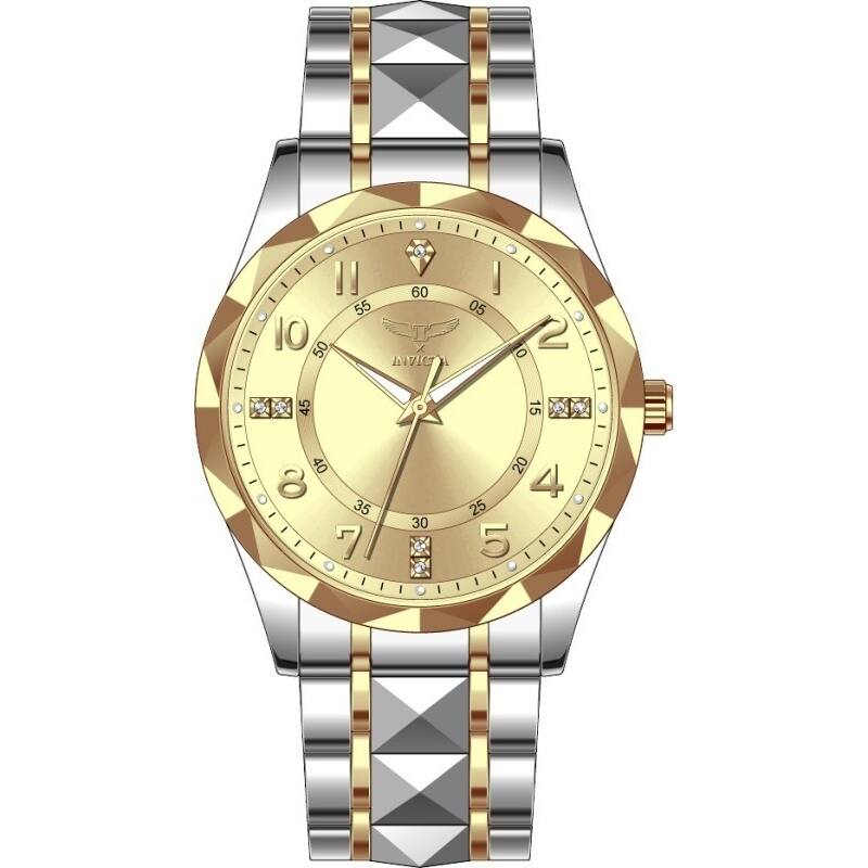 Invicta Men's 69022 Specialty Quartz PC21S Copper Dial Watch - Gold