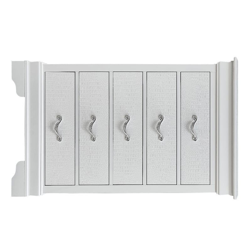 5-Drawer Textured Wooden Bedroom Chest - 48" - Silver