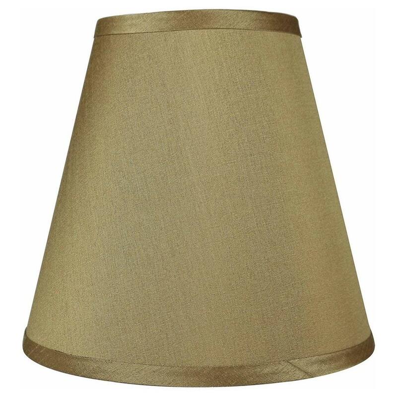 Many Selections Table Lamp Shade, 5 inch Top, 9 inch Bottom, 8.5 inch Slant - Single - Gold