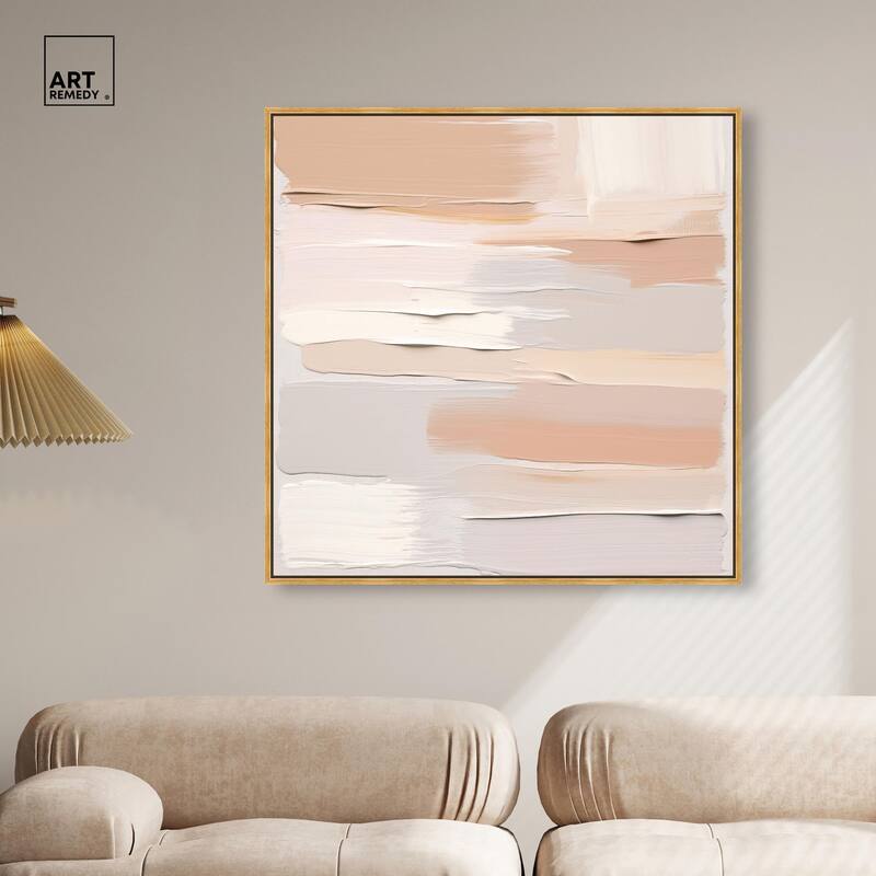 Roseate Cream Tones I Canvas by Art Remedy