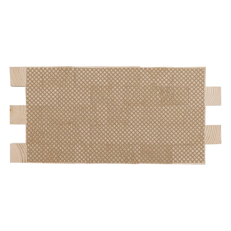 23 3/4"W x 11 7/8"H x 1/2"P Terra Wood Mosaic Wall Tile, Pine - 23 3/4"W x 11 7/8"H x 1/2"P
