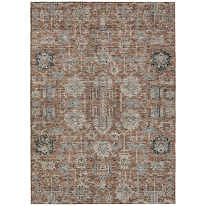 Machine Washable Indoor/ Outdoor Chantille Traditional Boho Rug