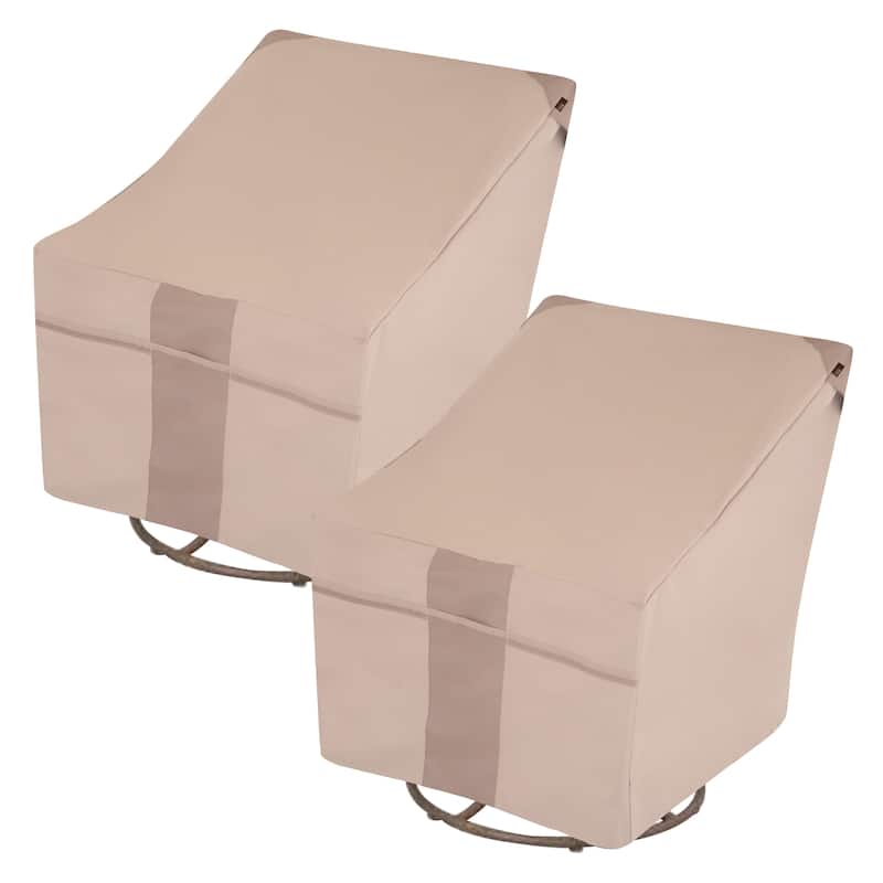 Modern Leisure® Monterey Patio Swivel Lounge Chair Cover, 2-Pack, 37.5"L x 39.25"W x 38.5"H, Beige - Grey