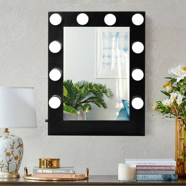 Shop Gymax Wall Mounted Vanity Mirror Hollywood Makeup