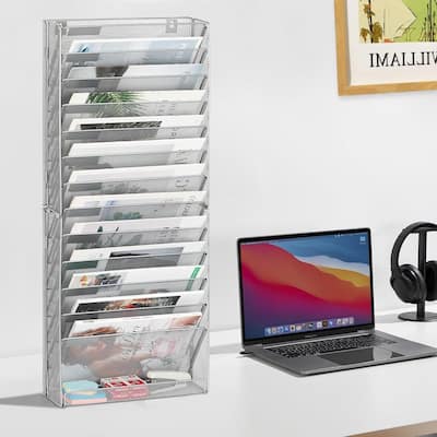 Hanging Wall File Holder, Paper Storage Organizer