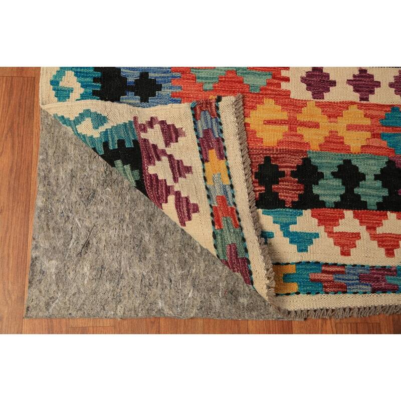 Southwestern Style Kilim Oriental Large Rug Hand-Woven Wool Carpet - 10'0"x 16'1"