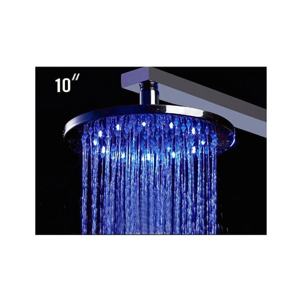Alfi Brand Led5006 10 Inch Round Multi Color Led Rain Shower Alfi Brand Led5006 10 Inch Round Multi Color Led Rain Shower Head Chrome