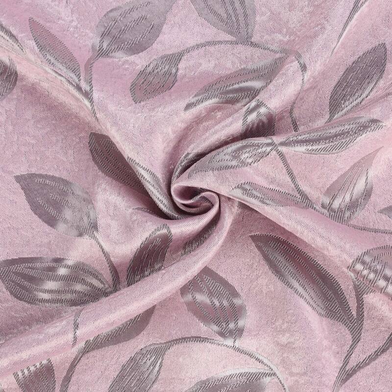 Superior Leaves Machine Washable Room Darkening Grommet With Ties Blackout Curtains, Set of 2