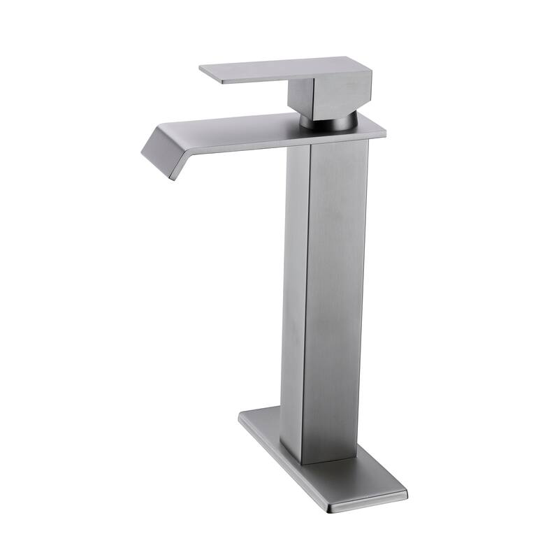 Modern Single Handle Sink Vanity Bathroom Faucet with Waterfall Spout, Anti Corrosion, Anti Rust, Easy Clean