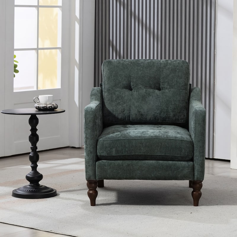 Accent Comfy Chenille Chair w/USB charging port