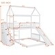 preview thumbnail 3 of 16, Twin Over Full Bunk Bed with Slide,House Bed with Slide
