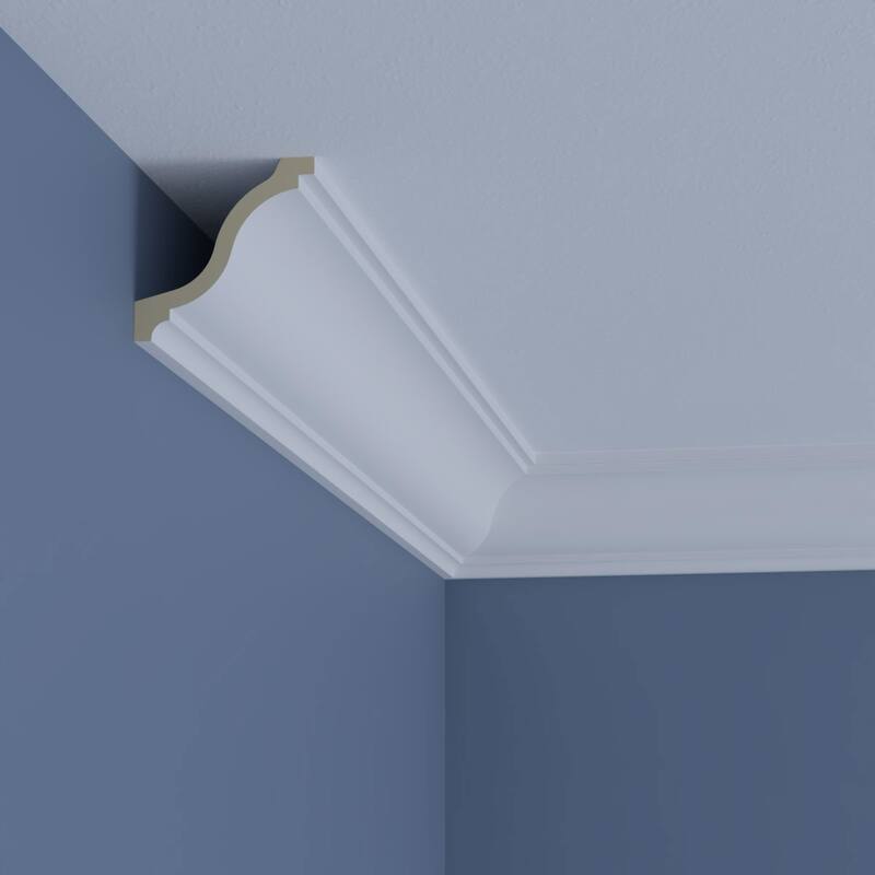 3 1/8"H x 3 1/8"P x 4 1/2"F x 96"L Morgan Crown Moulding - 1-Pack