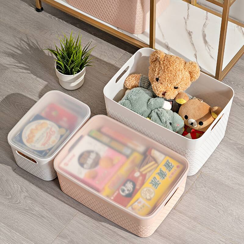HANAMYA Lidded Storage Bin Organizer | Storage Organizing Container, Set of 6