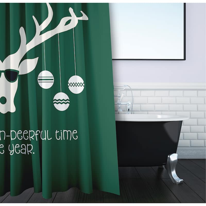 Cool Christmas Deer Shower Curtain