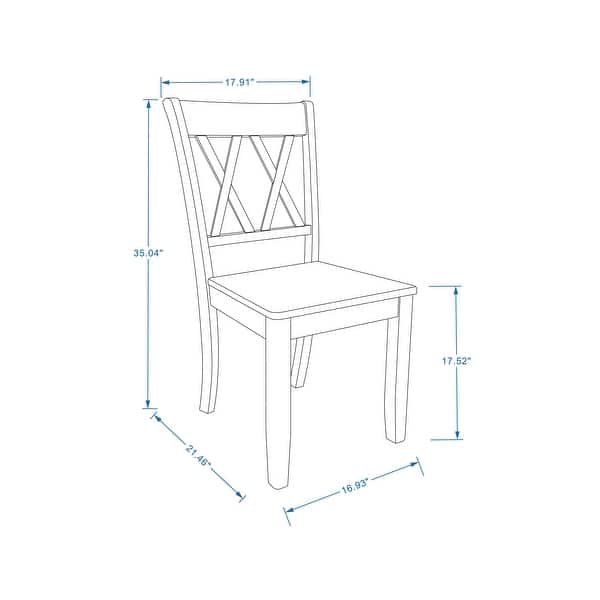 Double XBack Solid Wood Dining Chair (Set of 2) On Sale Bed Bath & Beyond 38409009