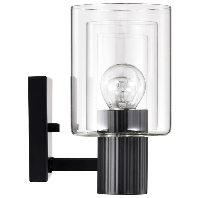 Clarksville 3 Light Vanity Matte Black with Clear Glass