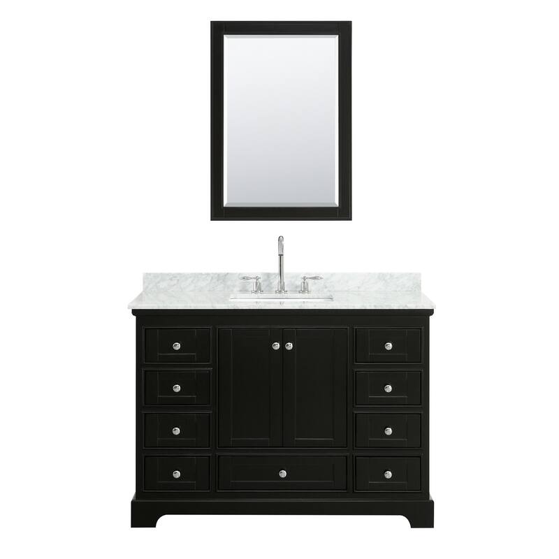 Wyndham Collection Deborah 48" Free Standing Single Vanity Set with