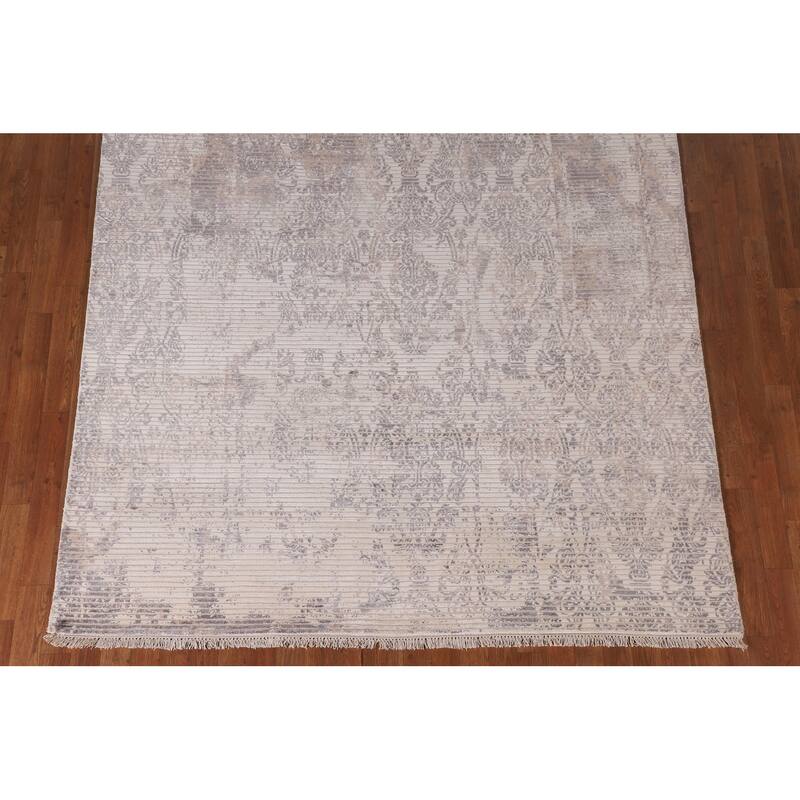 Abstract Modern Area Rug Hand-Knotted Contemporary Wool Carpet - 6'7"x 9'9"