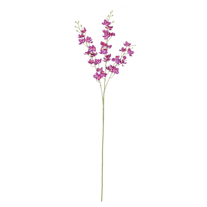 Set of 4 Petite Purple Fuchsia Artificial Dendrobium Orchid Flower Stem Spray 34in - 34" L x 4" W x 4" DP
