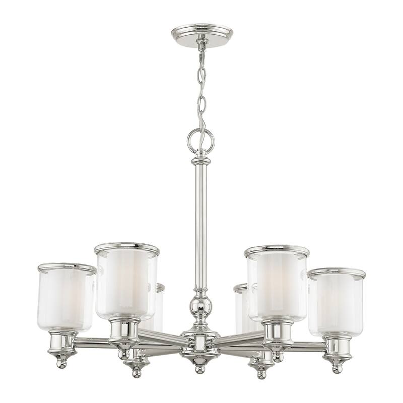 Livex Lighting Middlebush 6 Light 28" Wide Chandelier with Glass