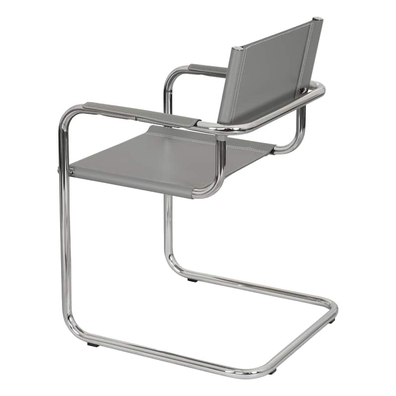 Breuer Chair Company Mart Stam Cantilever Armchair Arm Chair w/ Chrome Frame (Various Bonded Leather Colors)