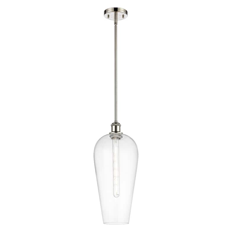 Innovations Lighting Endless Possibilities Ballston - Chelsea - 1 Light 8" Stem Hung Mini Pendant - Clear/Polished Nickel