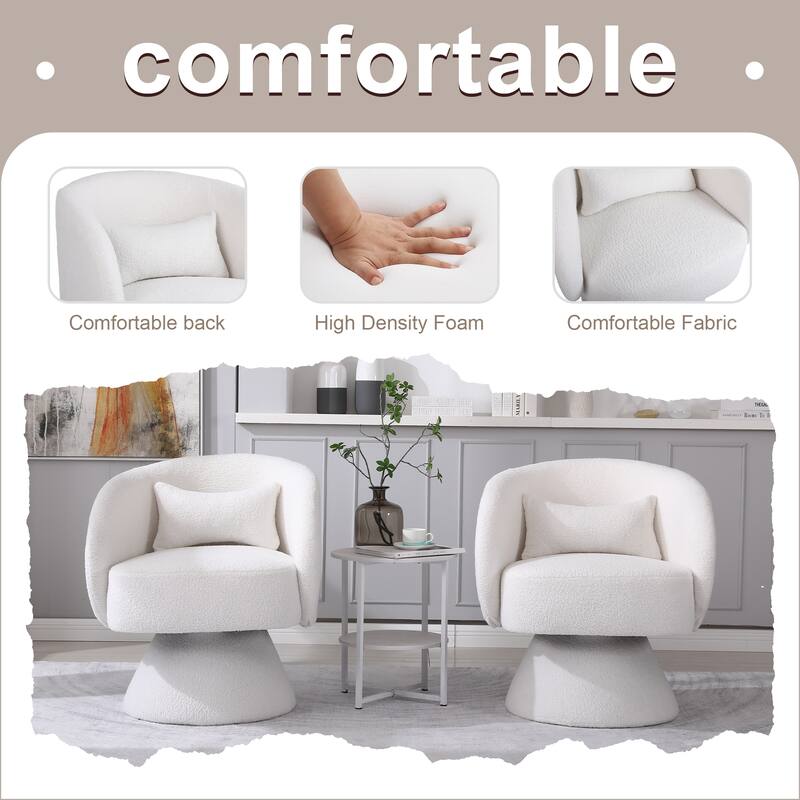 Upholstered Swivel Armchair (Set of 2)
