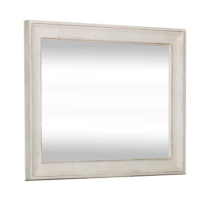 The Gray Barn Abbey Park Weathered Brown & Antique White Dresser & Mirror