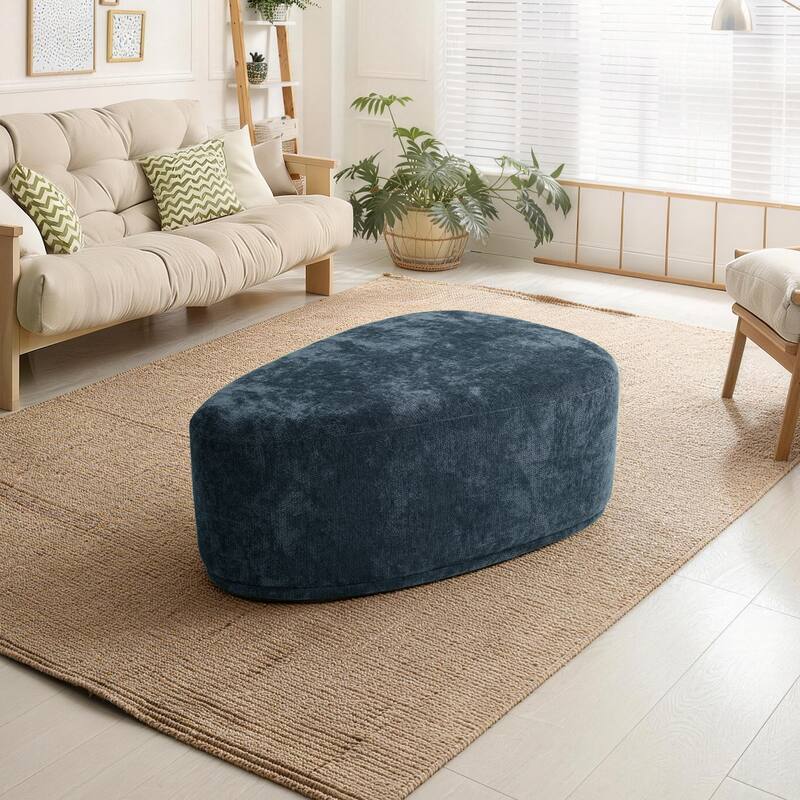 Modern Triangular Upholstered Accent Ottoman