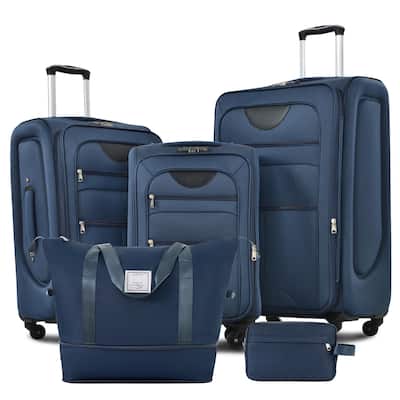 Softside Luggage Sets 3 Piece Expandable Lightweight Suitcases Set with Spinner Wheels and TSA Lock for Men and Women
