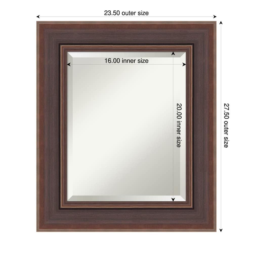 Moab Brown Bronze Beveled Framed Bathroom Vanity Wall Mirror - Moab Brown Bronze